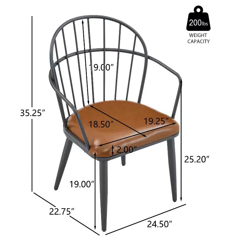 Christopher Knight Home Crest 5 Pieces Modern Faux Leather Dining Set with Metal Base, Brown/Walnut/ Black