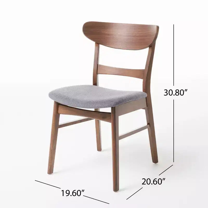 Christopher Knight Home Bryner Mid Century Modern Fabric Upholstered Wood 5 Piece Dining Set