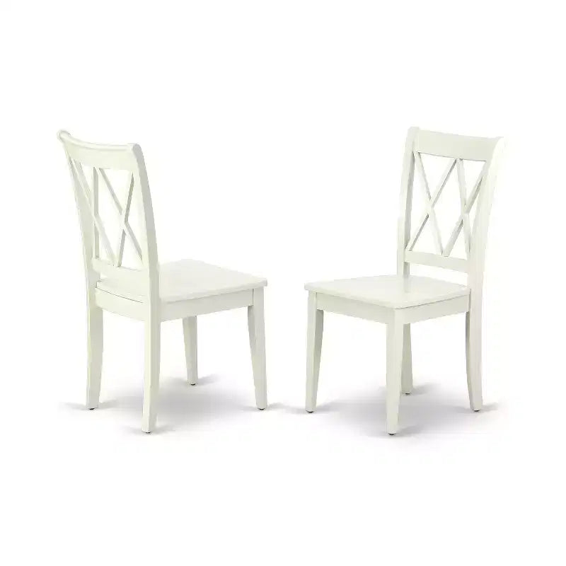 HomeStock Linen White Round Kitchen Dining Table Set
