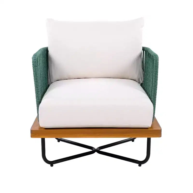 Christopher Knight Home Foisy Outdoor Metal 8-Seater Chat Set with Rope Woven