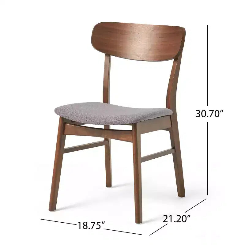 Christopher Knight Home Fausett Mid Century Modern Fabric Upholstered Wood 5 Piece Dining Set