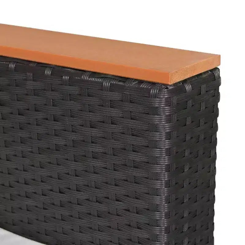 vidaXL Patio Furniture Set Set of 7 Black and Cream
