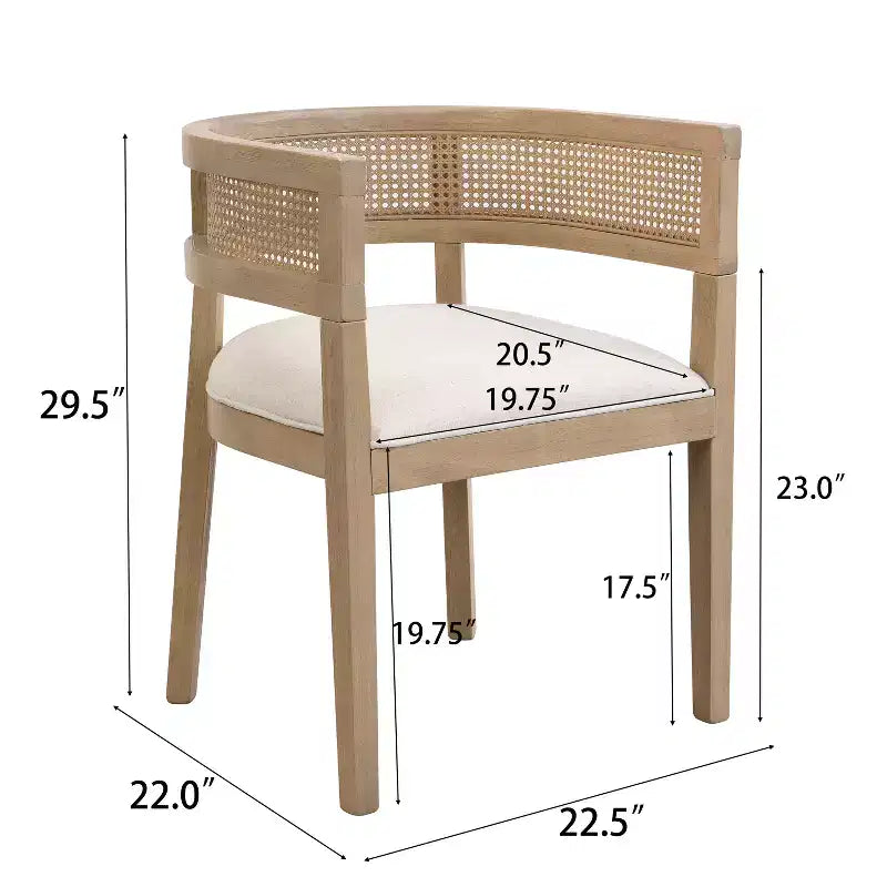 Christopher Knight Home Kassadin Farmhouse 7 Piece Dining Set with Rubberwood Upholstered Rattan Chairs