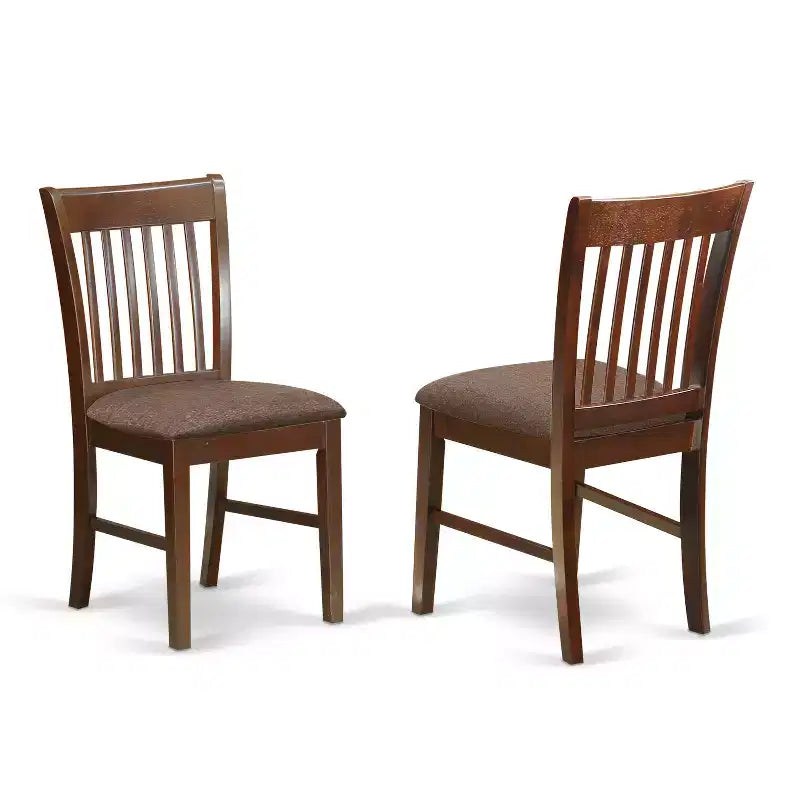 HomeStock Belmont Formal Dining Room Set-Dinette Table And Dinette Chairs, Mahogany