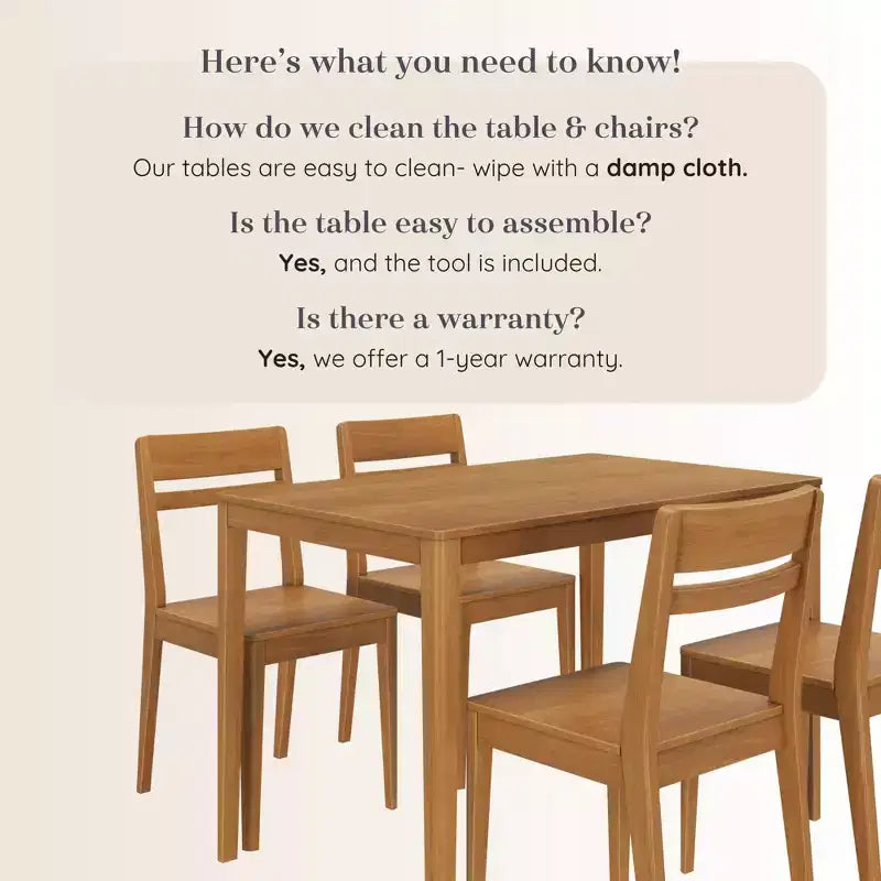 Crew Dining Chair and Table Combo