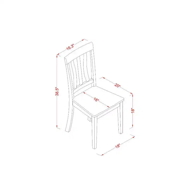 Round Kitchen Dinette Set - 42 Inch Table & 4 Chairs - Dining Room Table Set