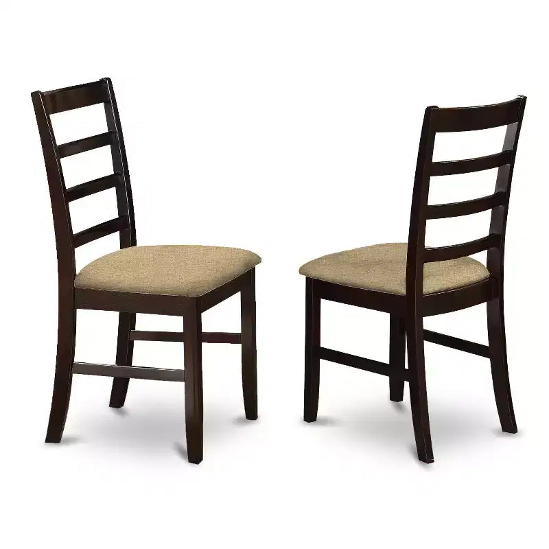 5 Piece Dinette Set - Round Kitchen Table & 4 Chairs - Coastal Dining Room Set - 42 Inch Table