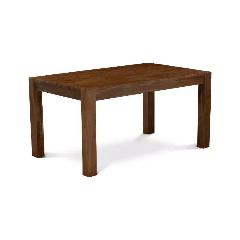 5-Piece Natural Brown Finish Solid Wood Top-Upholstered Dining Room Set with High Back-Seats 4