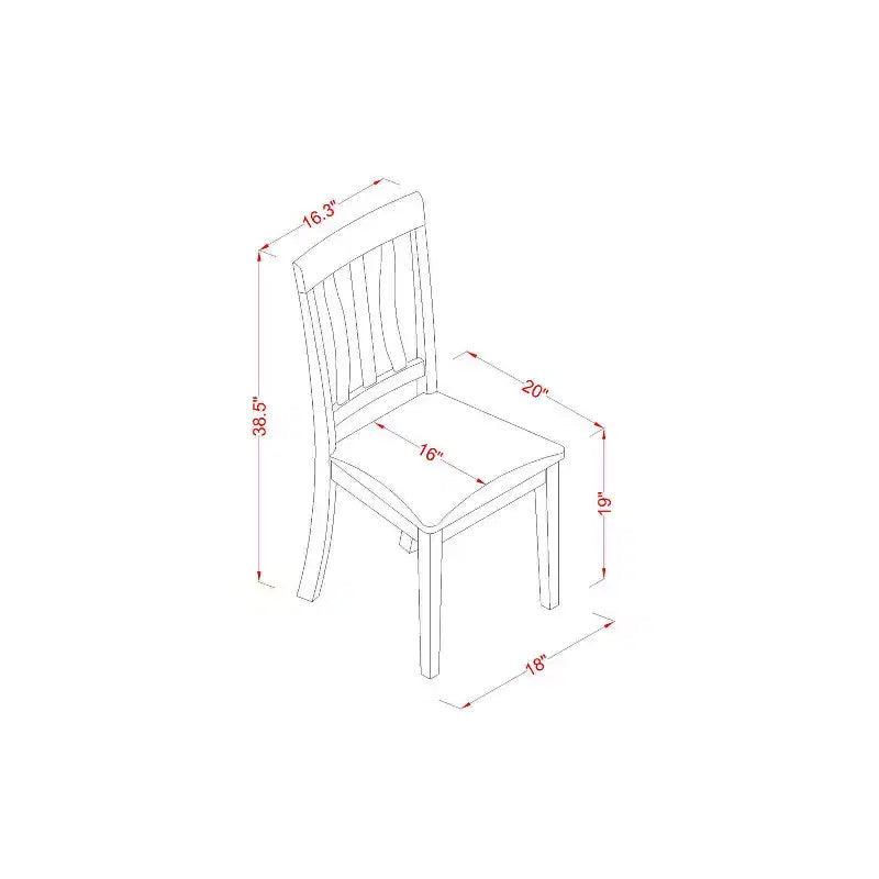 Round Kitchen Dinette Set - 42 Inch Table & 4 Chairs - Modern Dining Room Furniture