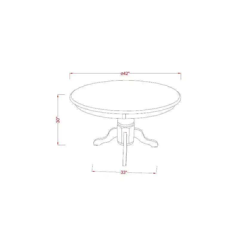 Round Dinette Set - 5 Piece Kitchen Table & Chairs - Small Space Dining