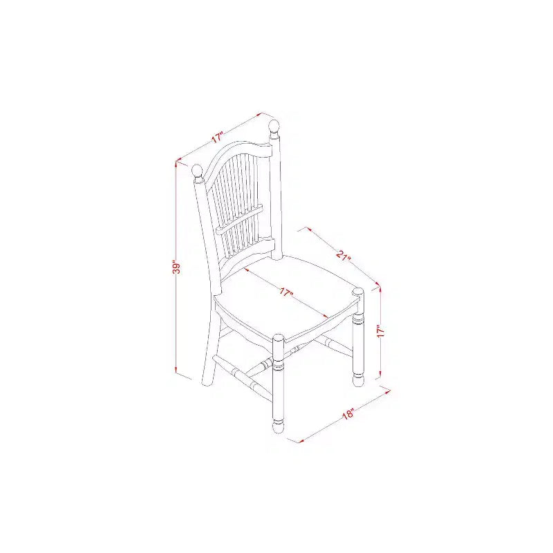 Round Dinette Set - 5 Piece Kitchen Table & Chairs - Small Space Dining