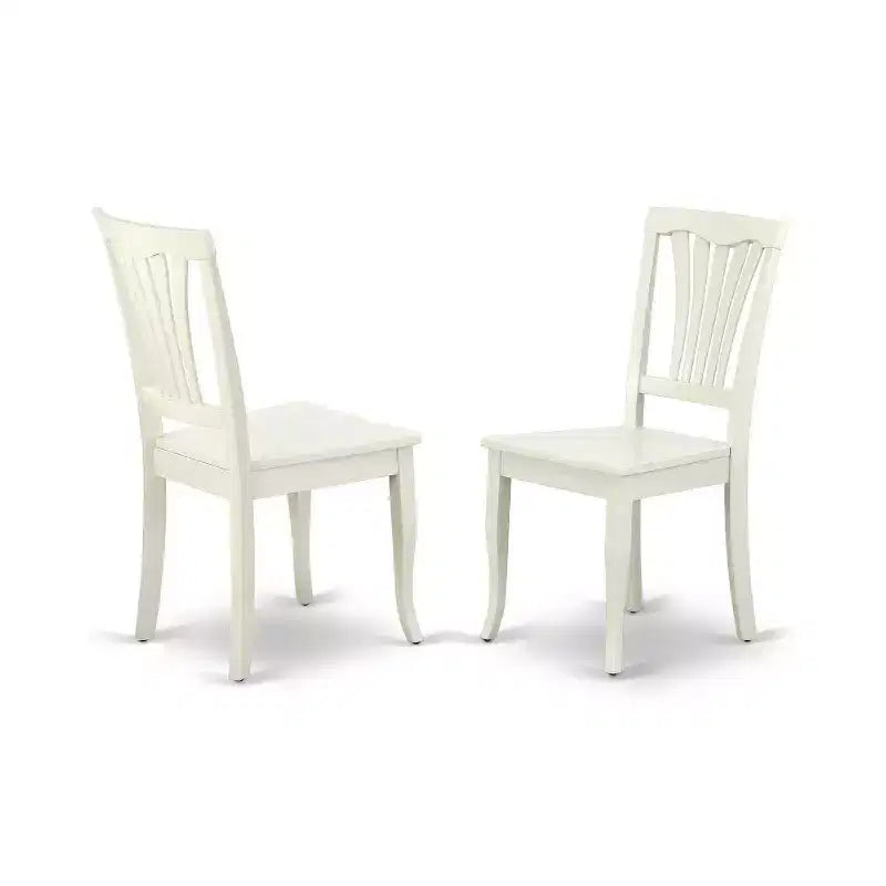 Southwestern Dining Set 5Pc Round Table & Chairs - 42 Inch Table, Vertical Slatted Design
