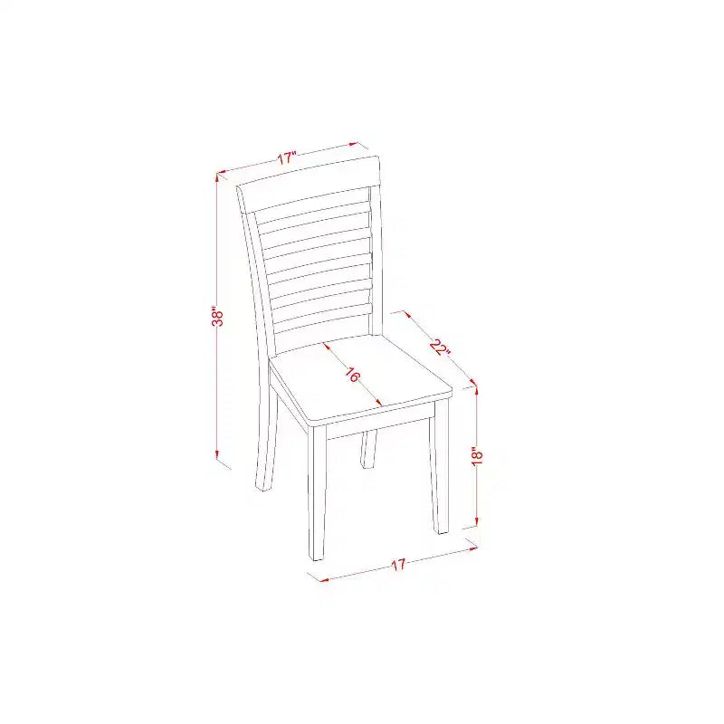 Coastal Cottage Dining Set - 7 Piece Table & Chairs - 40x78 Inch Rectangle Table