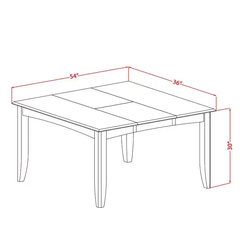 Mediterranean Dinette Set - Kitchen Table with 4 Chairs & Bench - Solid Wood Dining Room Set