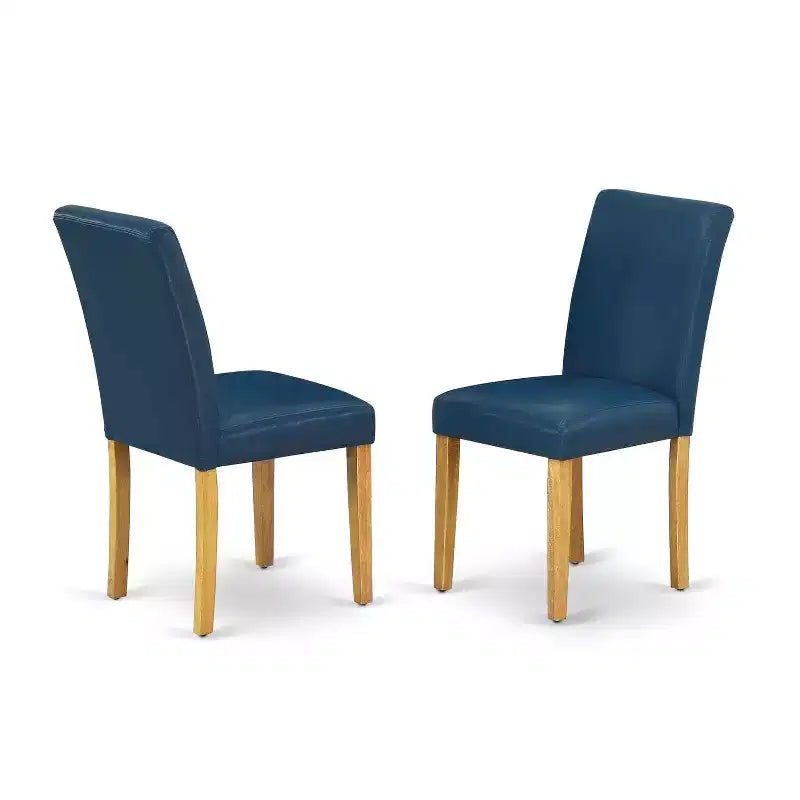 Tuscan Oval Dining Set 5pc - 42-60 Table w/ Leaf & 4 PU Leather Chairs - HomeStock