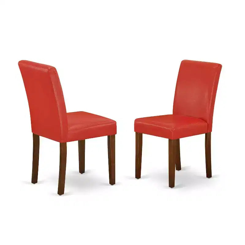 HomeStock 3-Pc Mahogany Finish Solid Wood Top-Round Dining Room Set with Dropleaf-Seats 4