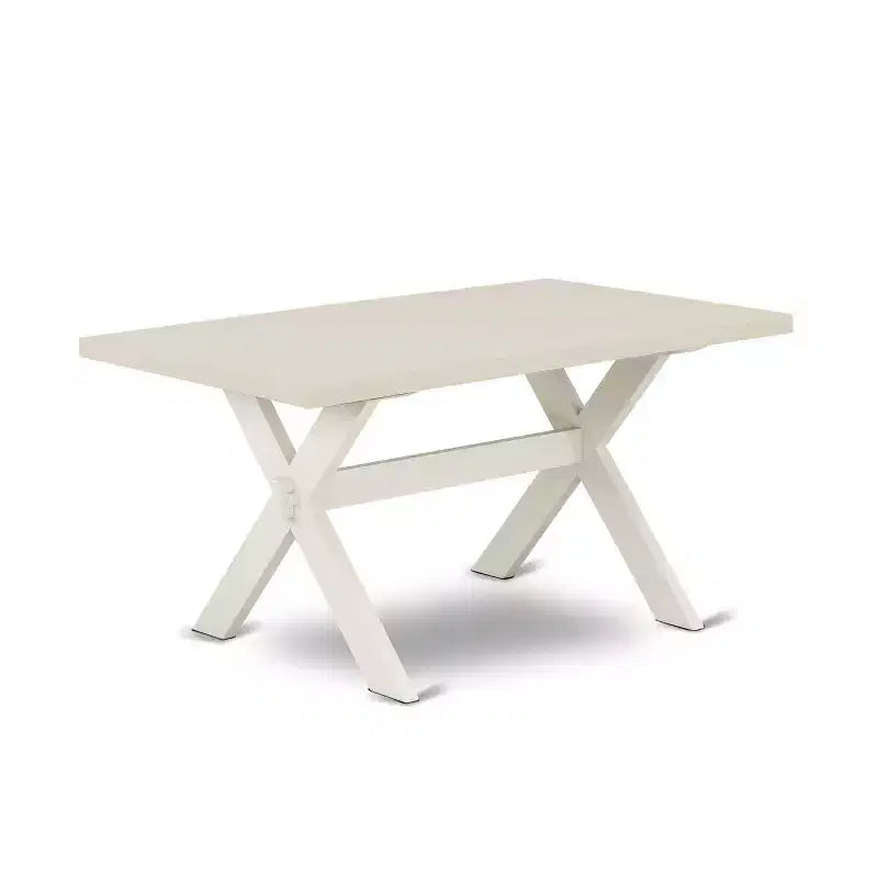HomeStock 7-Pc Natural Oak Finish Solid Wood Top Dining Table with 6-Chairs