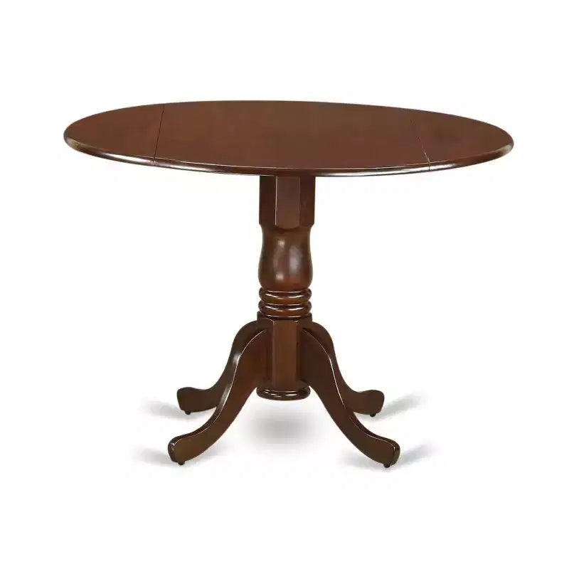 Round Dining Table Set 3pc 42 Inch Table w/ Drop Leaves & 2 Kitchen Chairs