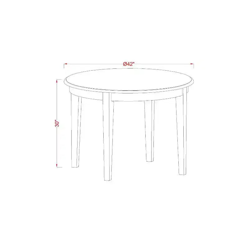 Small Kitchen Table Set with Chairs - 3 Piece Dining Table & Chairs - Neo-Classical Design - Linen White Finish