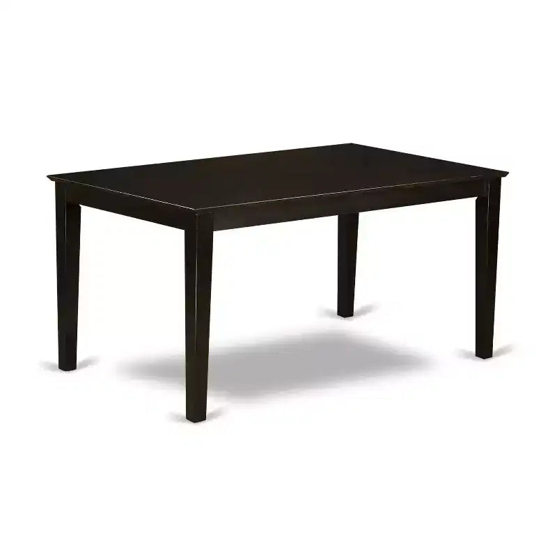 HomeStock 6-Piece Rectangle Cappuccino Finish Solid Wood Top Dining Table with 1-Bench, 4-Chairs