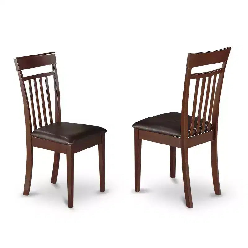 Rustic Dinette Set 7 Piece - Small Space Dining Table & 6 Chairs - Solid Wood Kitchen Table Set