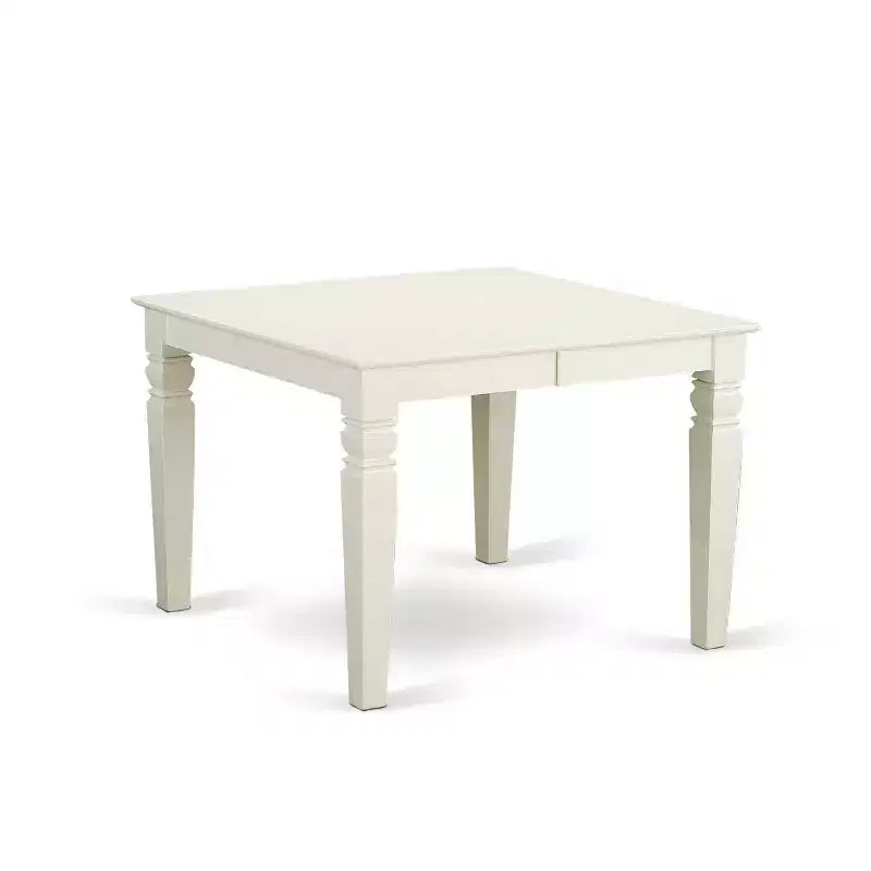 HomeStock 5-Piece Rectangle Buttermilk & Cherry Finish Solid Wood Top Dining table with 4 Chairs with Butterfly Leaf