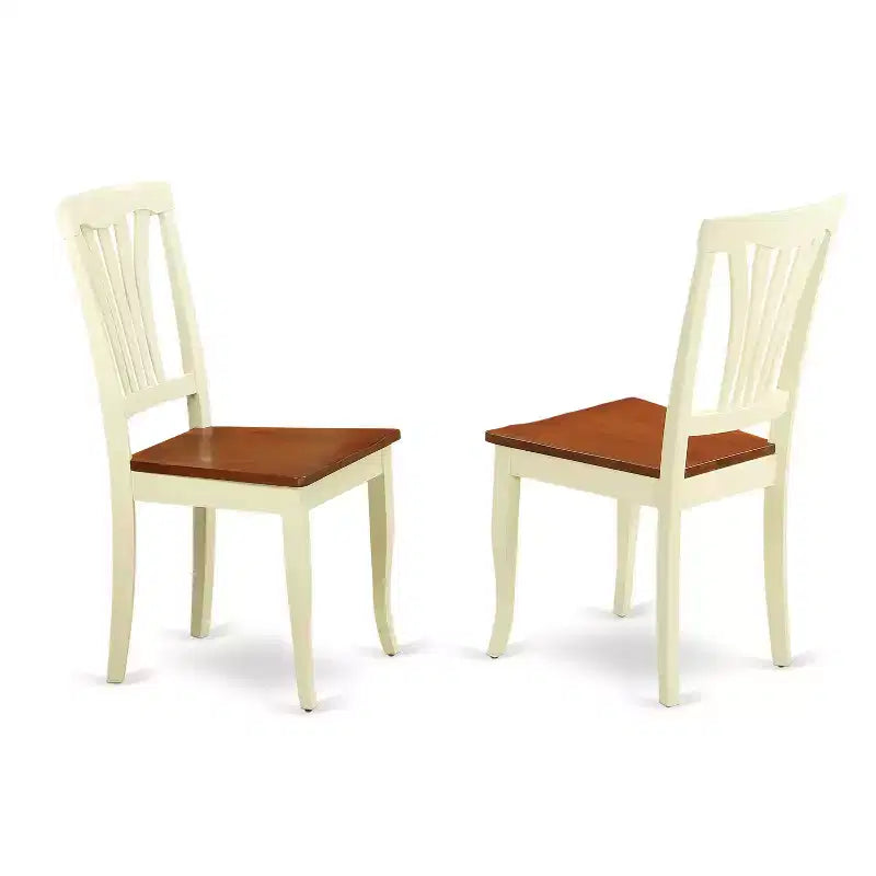 Dining Table Set with 2 Chairs, Round Dropleaf Kitchen Table, Solid Rubberwood, Saddle Brown Finish, 42x42 Inch