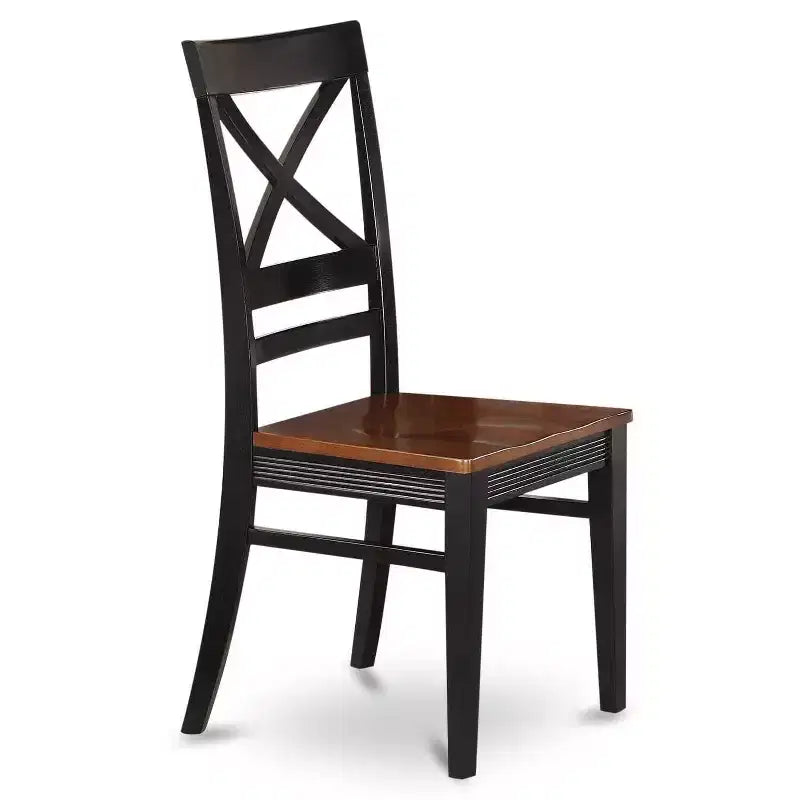 5 Piece Dining Set - Round Kitchen Table & 4 Chairs - Black Cherry Finish - 42 Inch Table