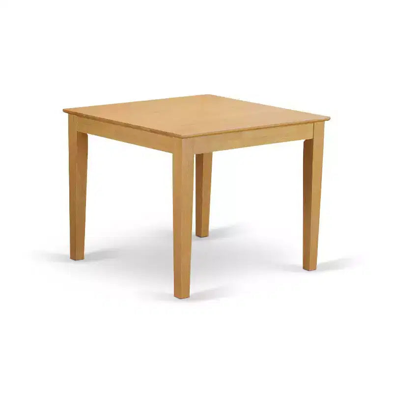 HomeStock 3-Pc Natural Brown Oak Finish Solid Wood Top Dining Table Set - Seats 2