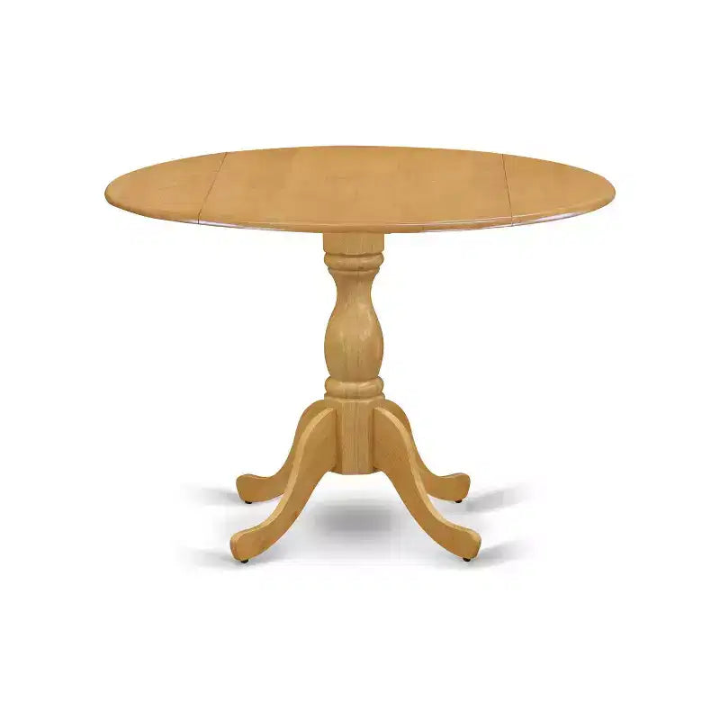 3-Piece Natural Oak Finish Solid Wood Top - Dining Room Set - Seats 4
