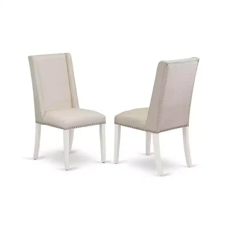 HomeStock 5-Piece Buttermilk & Cherry Finish Solid Wood Top Dining table with 4 Chairs with Butterfly Leaf