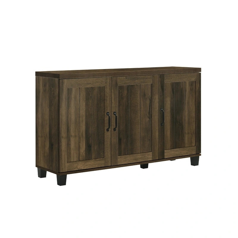 3-Door Shoe Cabinet with 6 Adjustable Shelves & Wood-Grain Finish – Hallway Storage