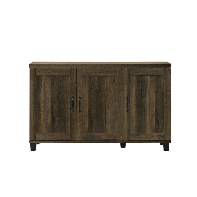 3-Door Shoe Cabinet with 6 Adjustable Shelves & Wood-Grain Finish – Hallway Storage
