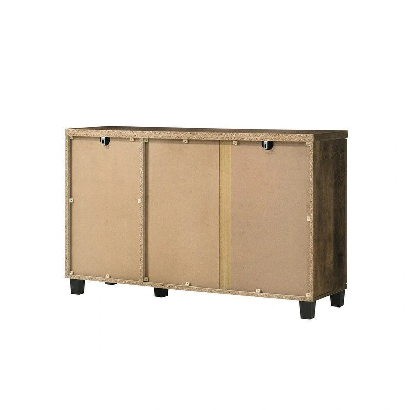 3-Door Shoe Cabinet with 6 Adjustable Shelves & Wood-Grain Finish – Hallway Storage