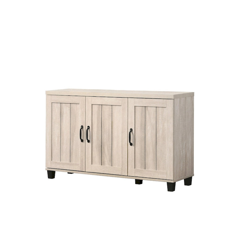 3-Door Shoe Cabinet with 6 Adjustable Shelves & Wood-Grain Finish – Hallway Storage