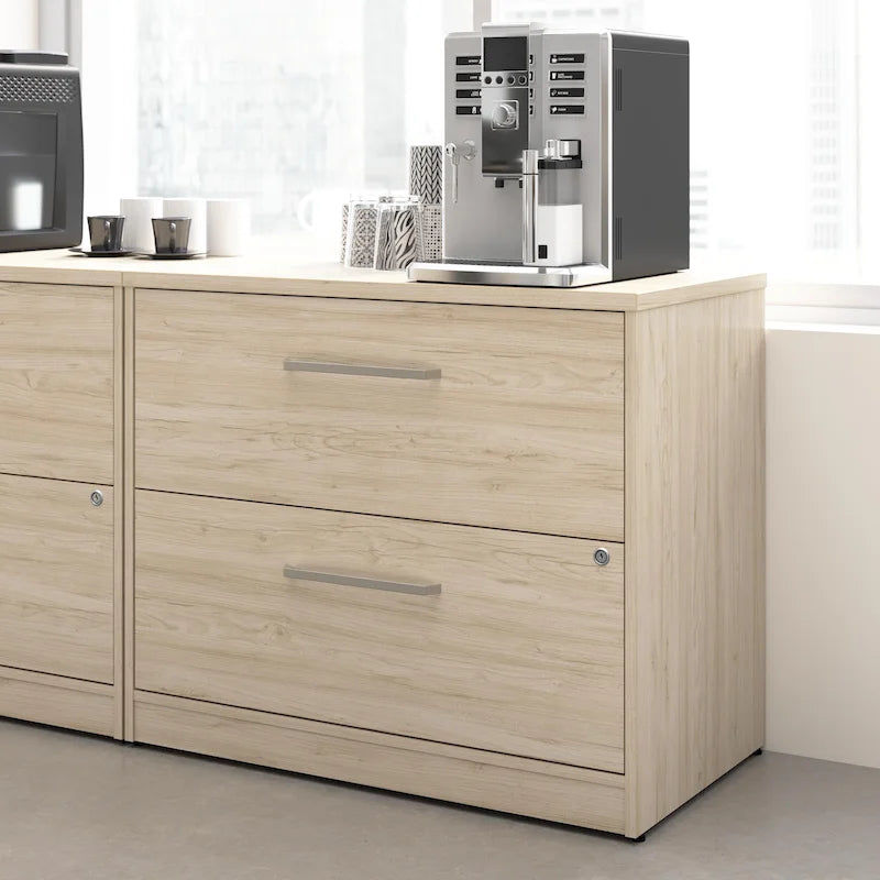 2-Drawer Lateral File Cabinet with Locking Drawers & Full-Extension Ball Bearing Slides