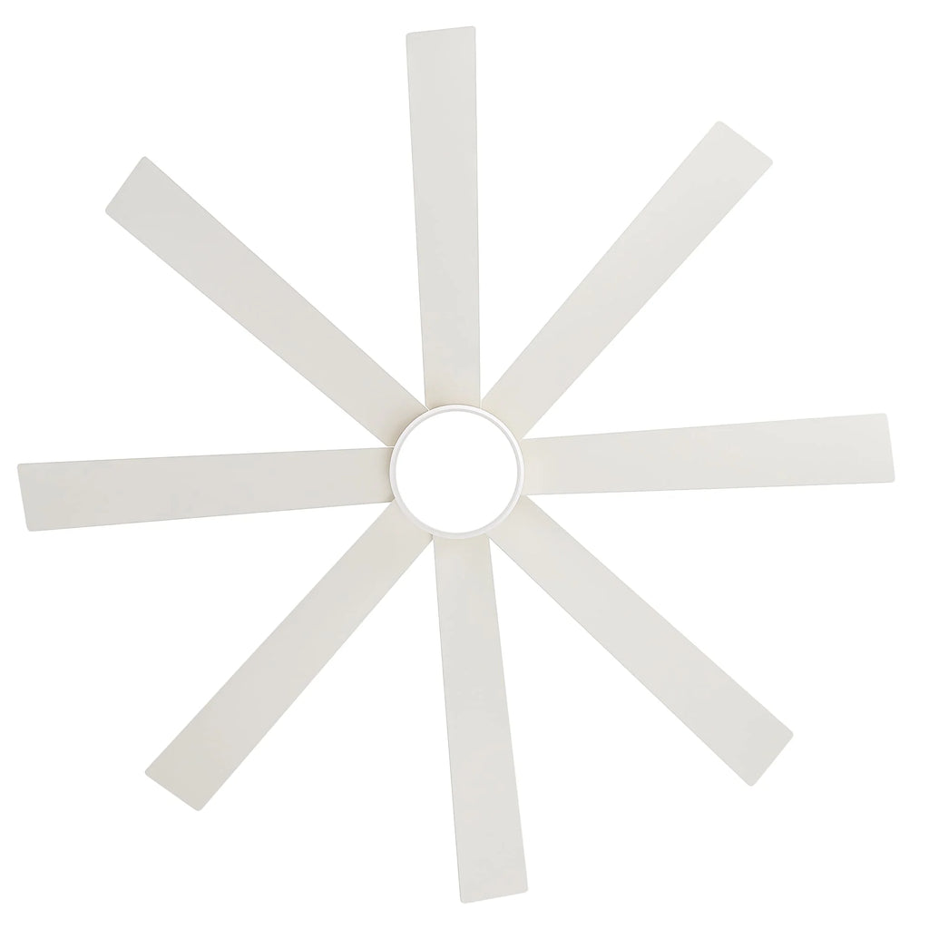 65 Inch 8-Blade Black LED Ceiling Fan with Light and Remote