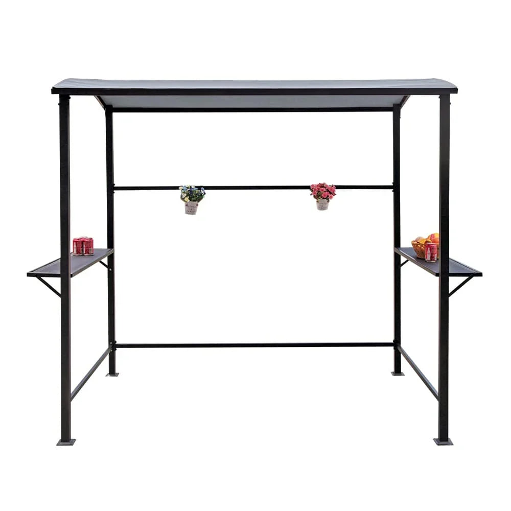 Outdoor 5 ft. x 8 ft. Steel Frame Grill Gazebo Canopy Barbecue Shelter