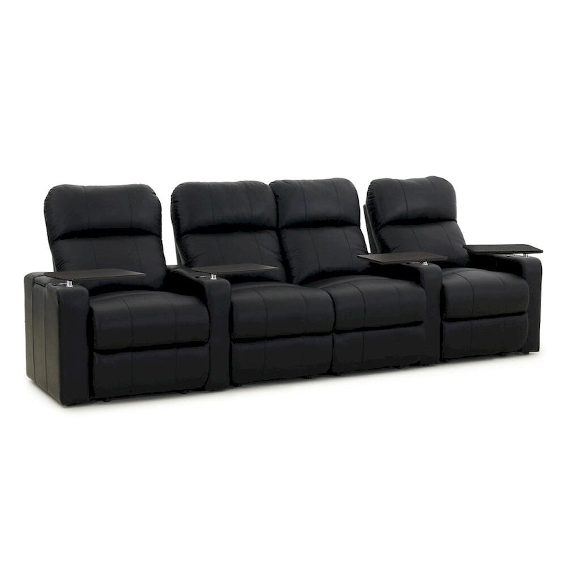 Octane Turbo XL700 Power Leather Home Theater Seating Set (Row of 4)