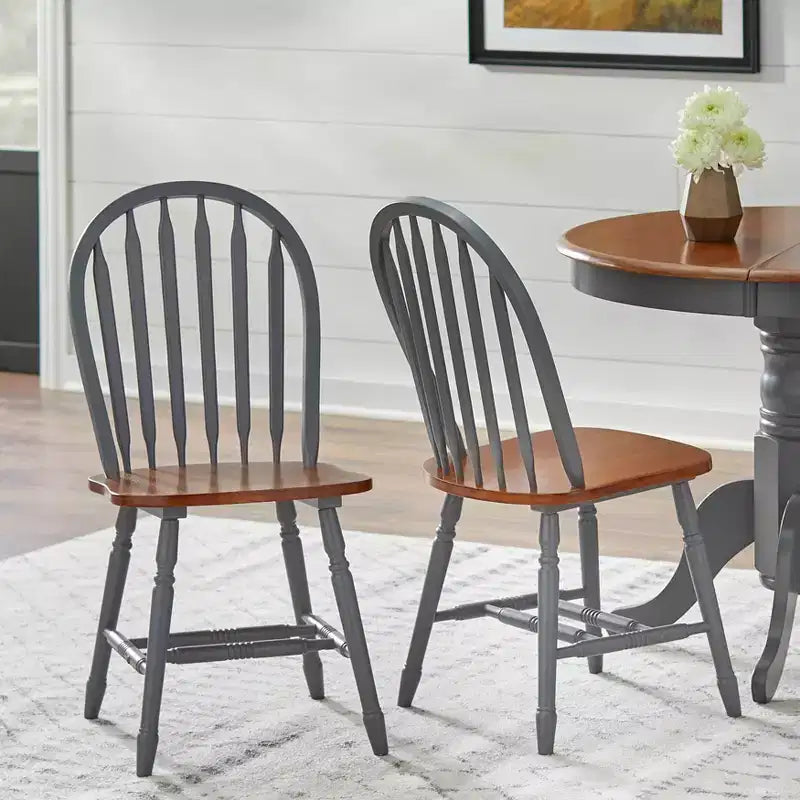 Buylateral 7pc Lancaster Farmhouse Solid Wood Extendable Dining Table Set