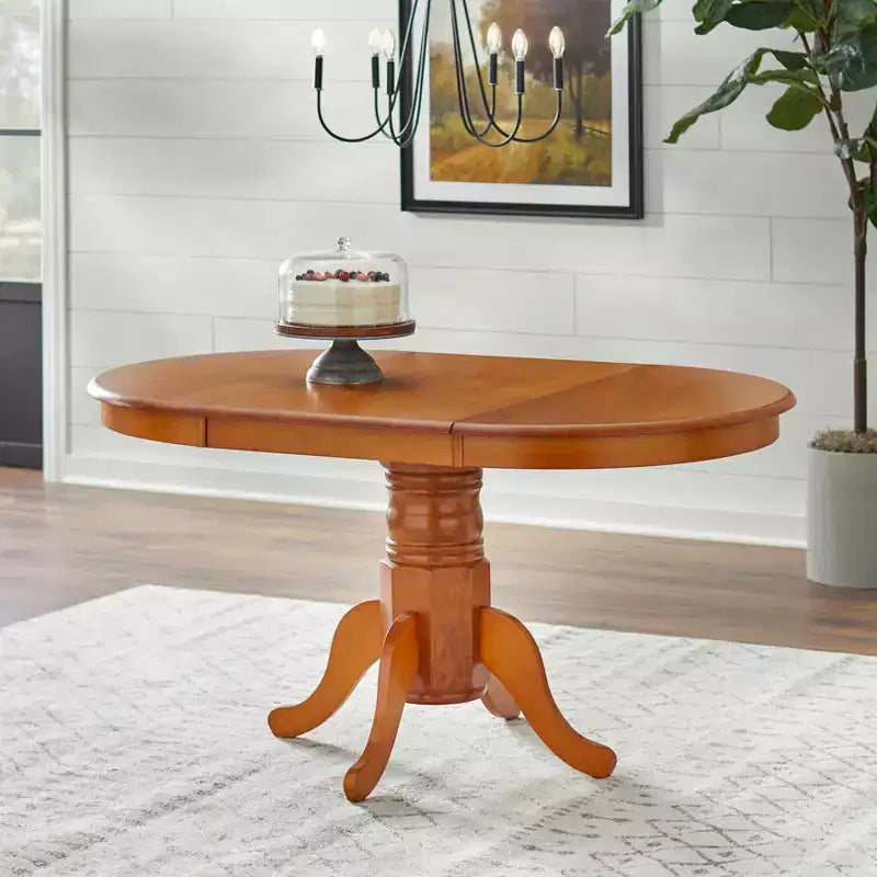 Buylateral 7pc Lancaster Farmhouse Solid Wood Extendable Dining Table Set