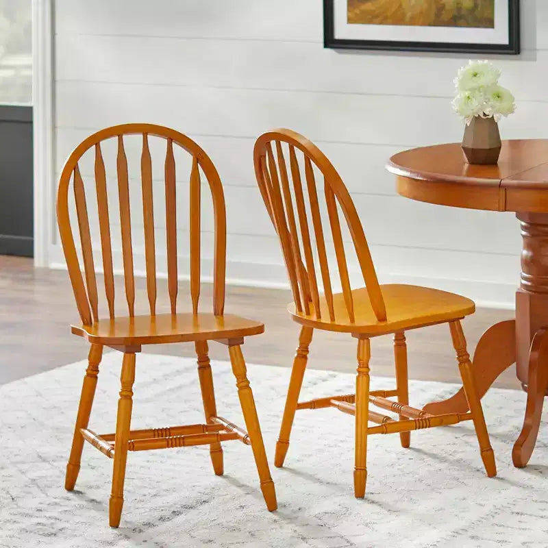 Buylateral 7pc Lancaster Farmhouse Solid Wood Extendable Dining Table Set