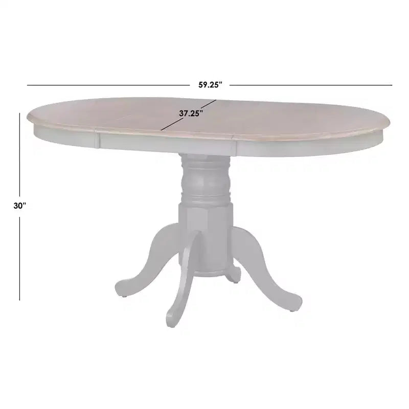 Buylateral 7pc Lancaster Farmhouse Solid Wood Extendable Dining Table Set