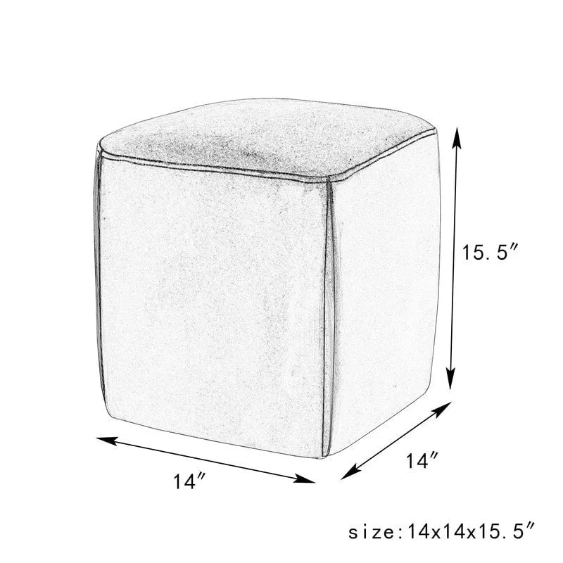 Small Square Velvet Ottoman Footrest Stool – Lightweight & Multi-Use