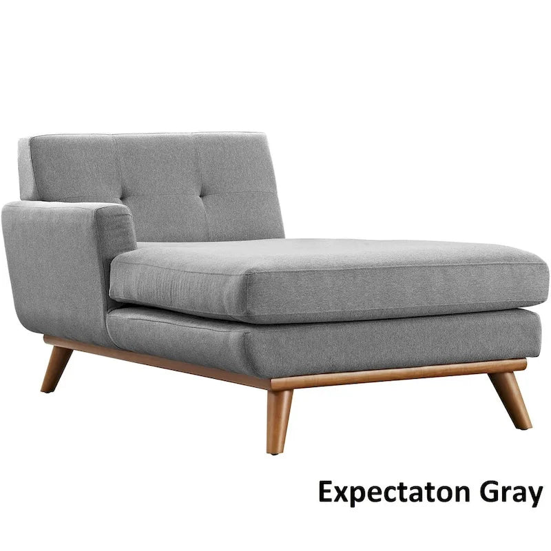 Left-Arm Mid-Century Chaise Lounge
