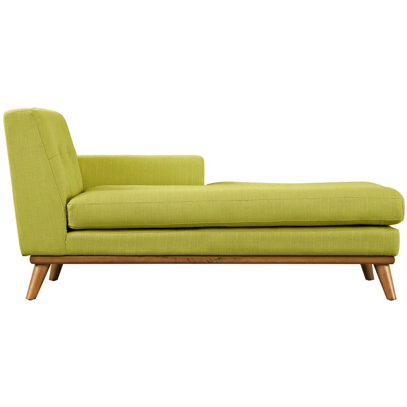Left-Arm Mid-Century Chaise Lounge