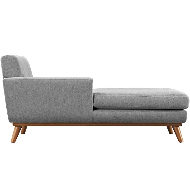 Left-Arm Mid-Century Chaise Lounge