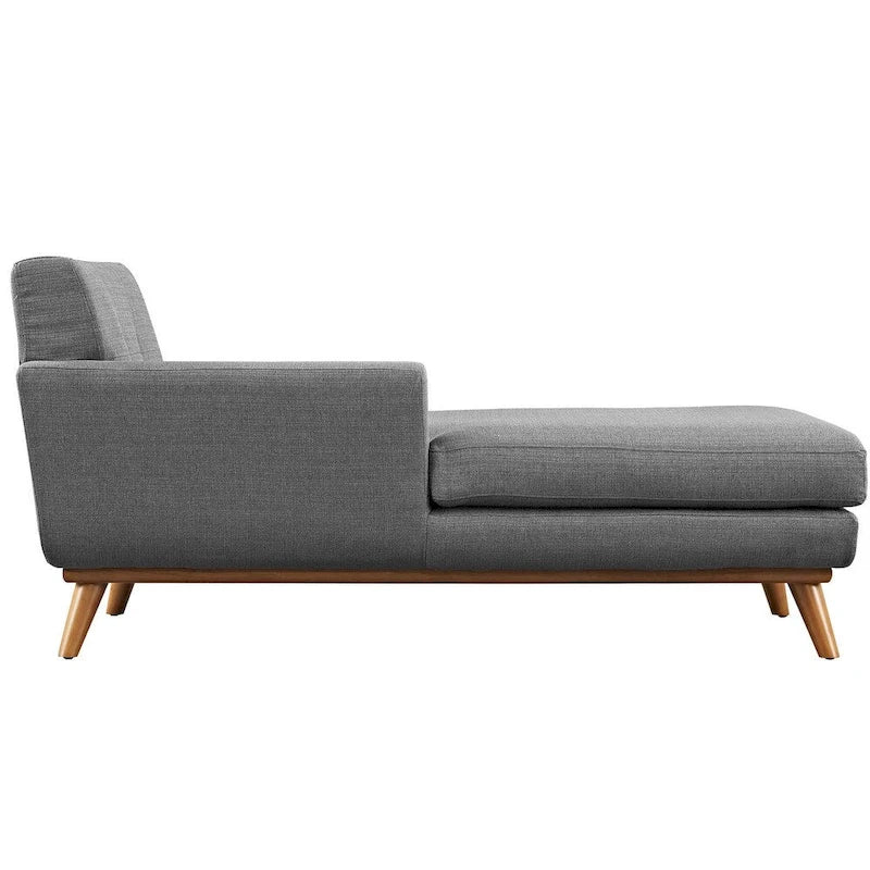 Left-Arm Mid-Century Chaise Lounge