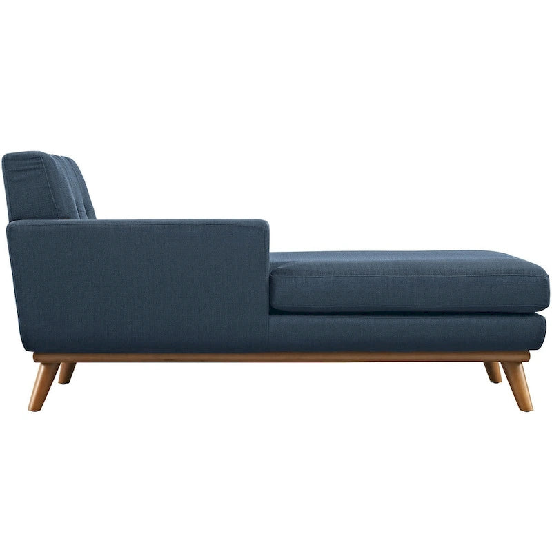 Left-Arm Mid-Century Chaise Lounge
