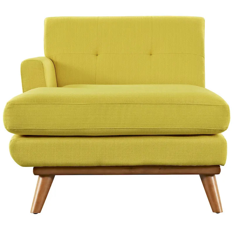 Left-Arm Mid-Century Chaise Lounge